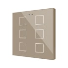 ZENNIO - Flat RGB 6. Interrupteur capacitif en verre - 6 boutons - Champagne