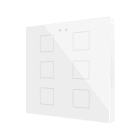 ZENNIO - Flat RGB 6. Interrupteur capacitif en verre - 6 boutons - Blanc