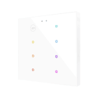 ZENNIO - Flat RGB 8. Interrupteur capacitif en verre - 8 boutons - Personnalisé