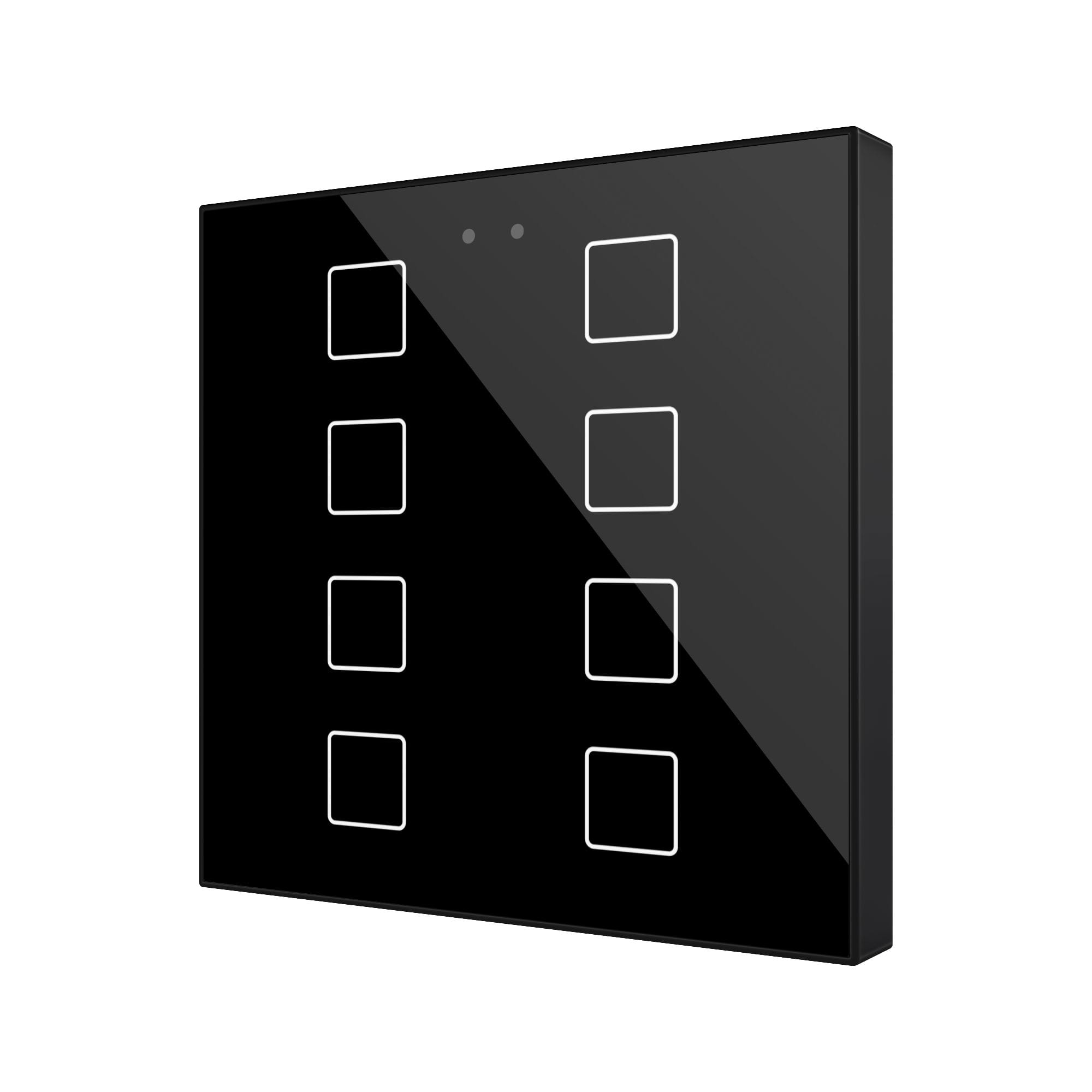 ZENNIO - Flat RGB 8. Interrupteur capacitif en verre - 8 boutons - Anthracite