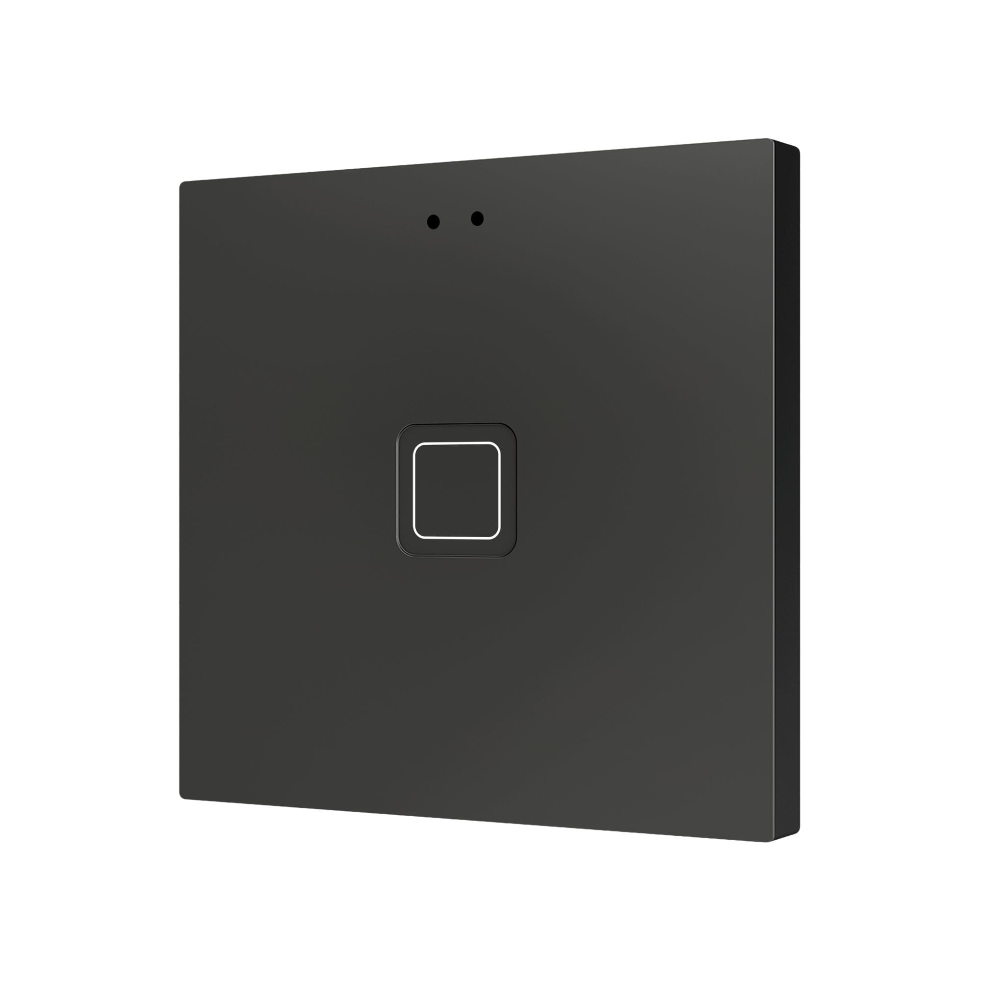ZENNIO - Tecla RGB 1. Interrupteur capacitif en polycarbonate ? 1 bouton - Anthracite