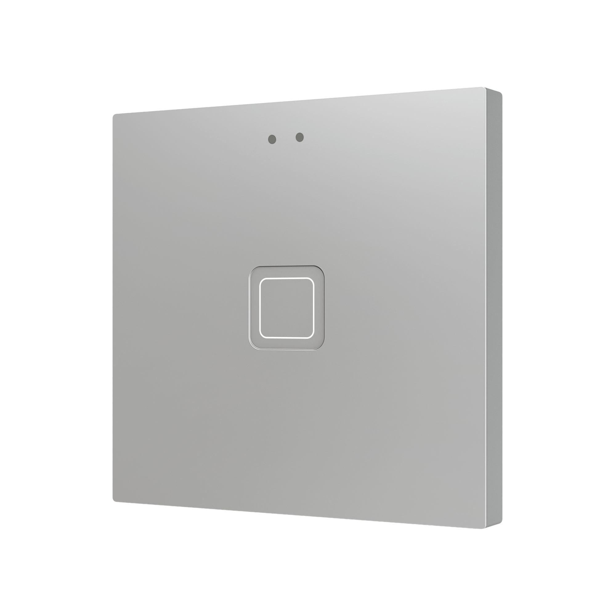 ZENNIO - Tecla RGB 1. Interrupteur capacitif en polycarbonate ? 1 bouton - Argent