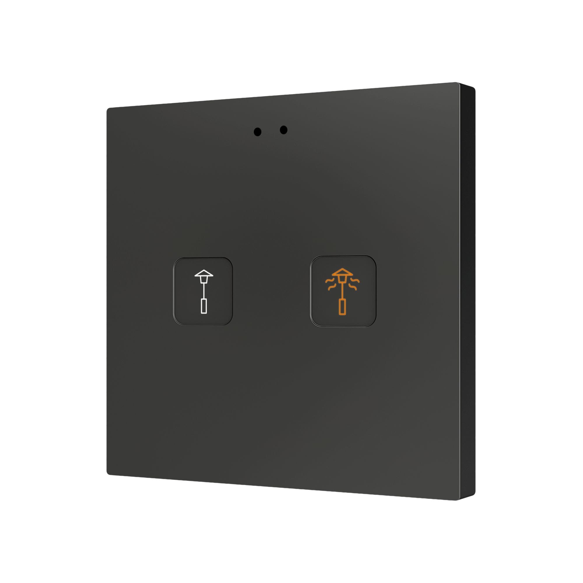 ZENNIO - Tecla RGB 2. Interrupteur capacitif en polycarbonate ? 2 boutons - Personnalisé