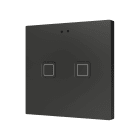 ZENNIO - Tecla RGB 2. Interrupteur capacitif en polycarbonate ? 2 boutons - Anthracite