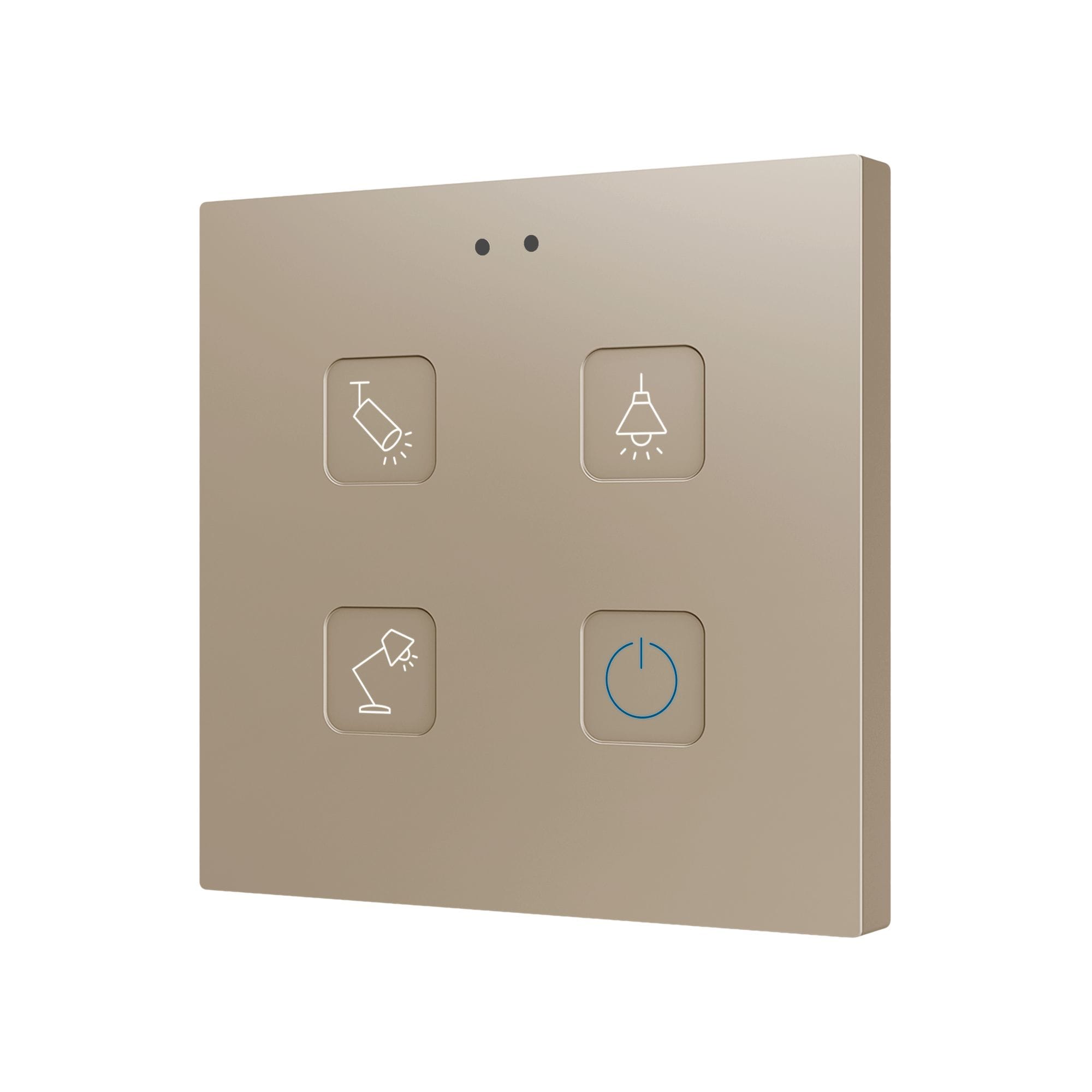 ZENNIO - Tecla RGB 4. Interrupteur capacitif en polycarbonate ? 4 boutons - Personnalisé