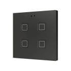 ZENNIO - Tecla RGB 4. Interrupteur capacitif en polycarbonate ? 4 boutons - Anthracite