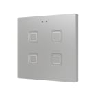 ZENNIO - Tecla RGB 4. Interrupteur capacitif en polycarbonate ? 4 boutons - Argent