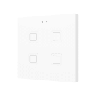 ZENNIO - Tecla RGB 4. Interrupteur capacitif en polycarbonate ? 4 boutons - Blanc