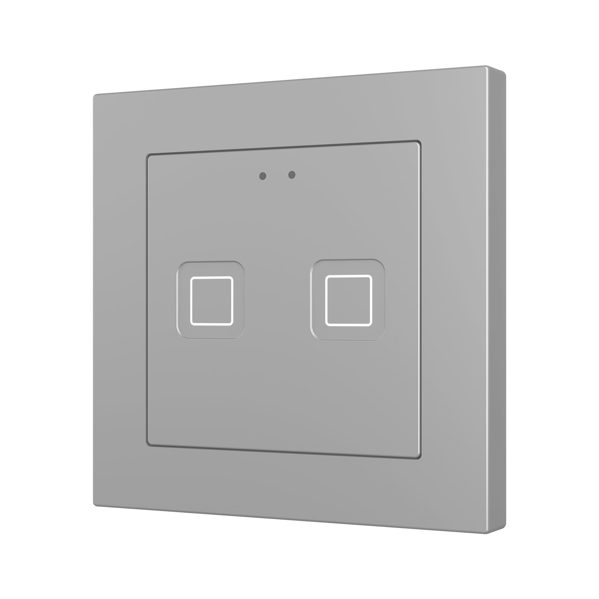 ZENNIO - Tecla RGB 55 X2. Interrupteur capacitif en polycarbonate 55 x 55 ? 2 boutons ...