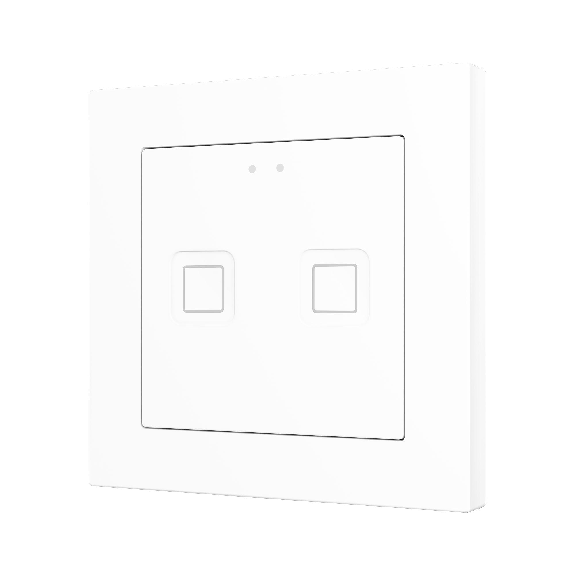 ZENNIO - Tecla RGB 55 X2. Interrupteur capacitif en polycarbonate 55 x 55 ? 2 boutons ...