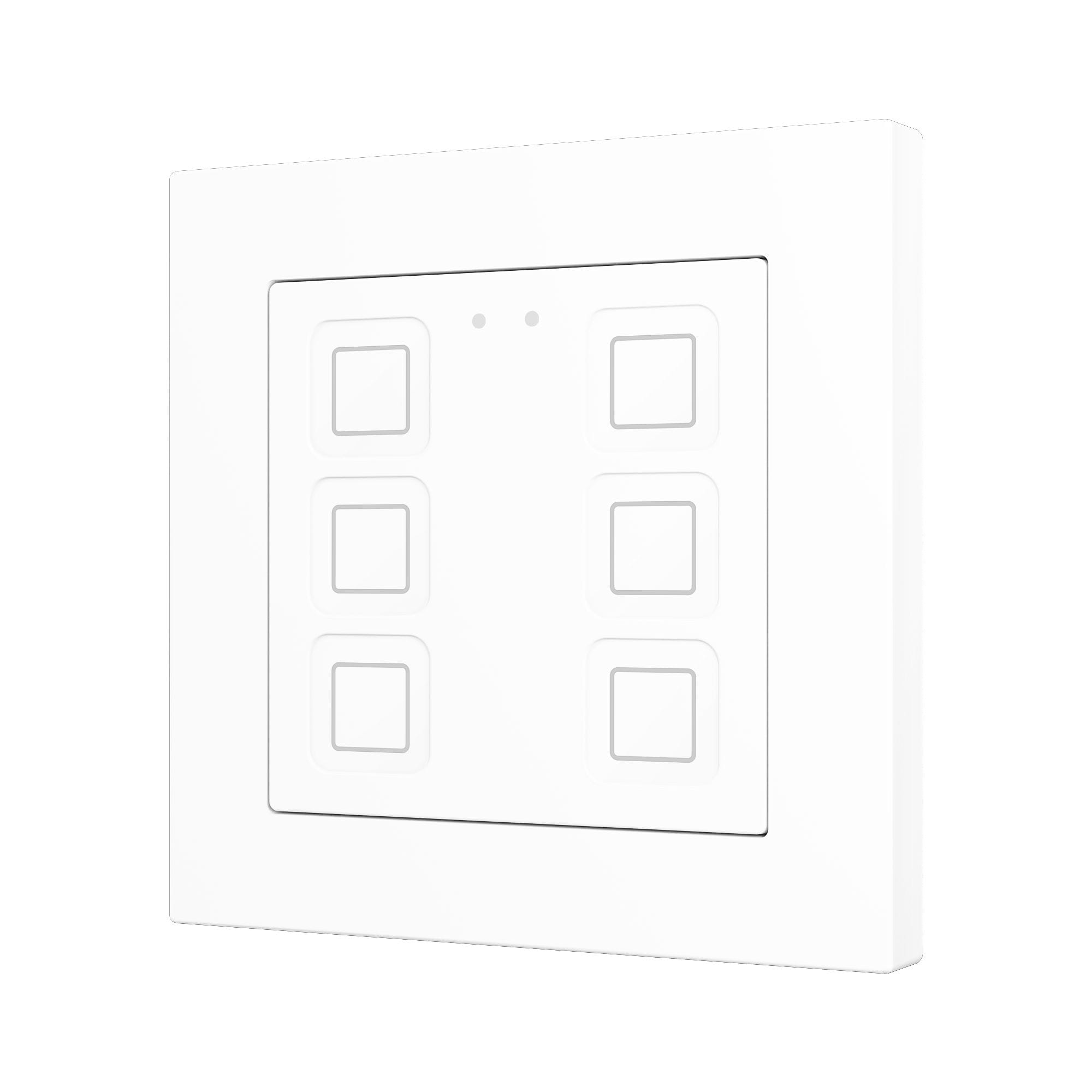 ZENNIO - Tecla RGB 55 X6. Interrupteur capacitif en polycarbonate 55 x 55 ? 6 boutons ...