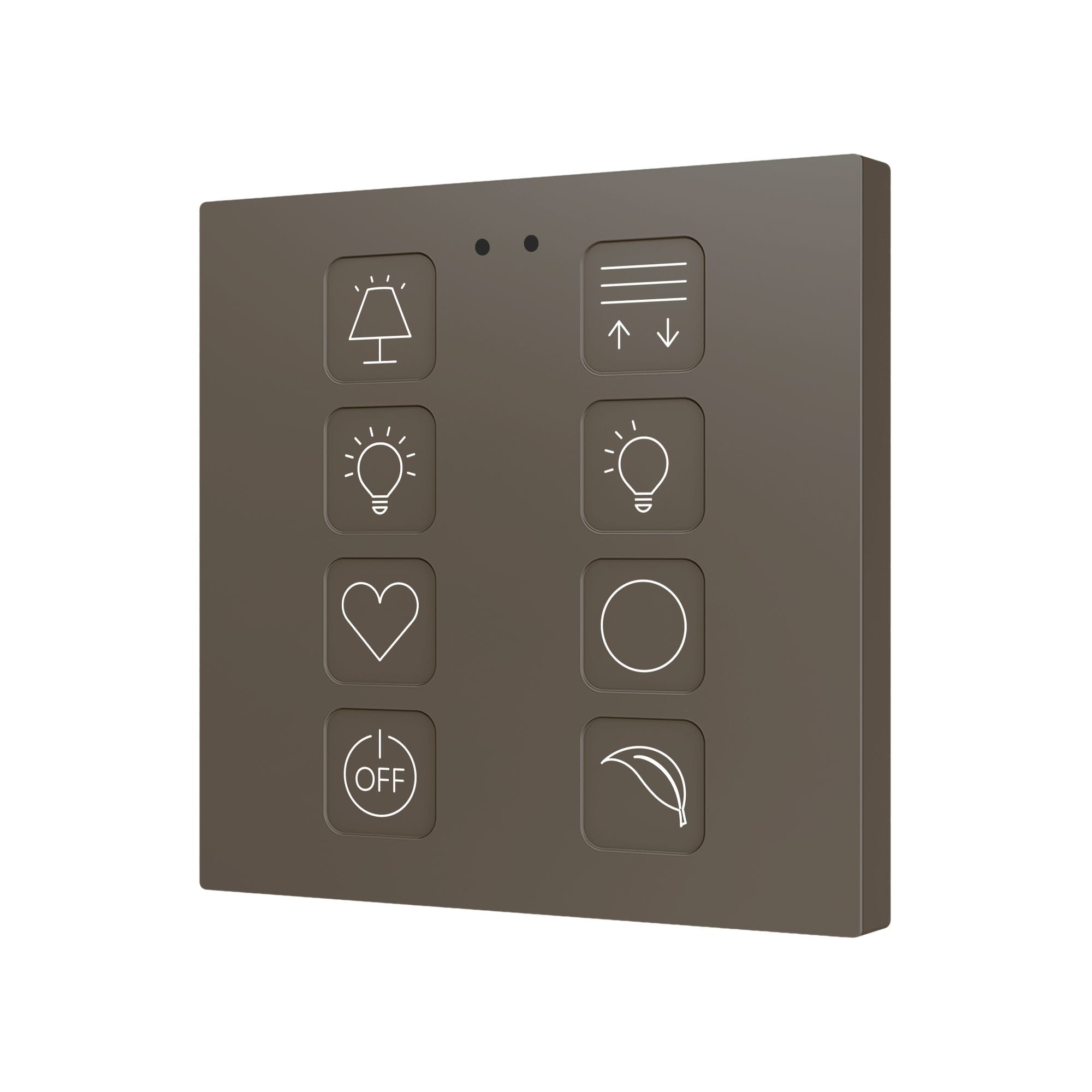 ZENNIO - Tecla RGB 8. Interrupteur capacitif en polycarbonate ? 8 boutons - Personnalisé