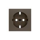 ZENNIO FRANCE - ZS55. Cache pour base de prise Schuko avec vis 55x55 mm - Moka