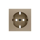 ZENNIO - ZS55. Schuko socket cover 55x55 mm - Champagne