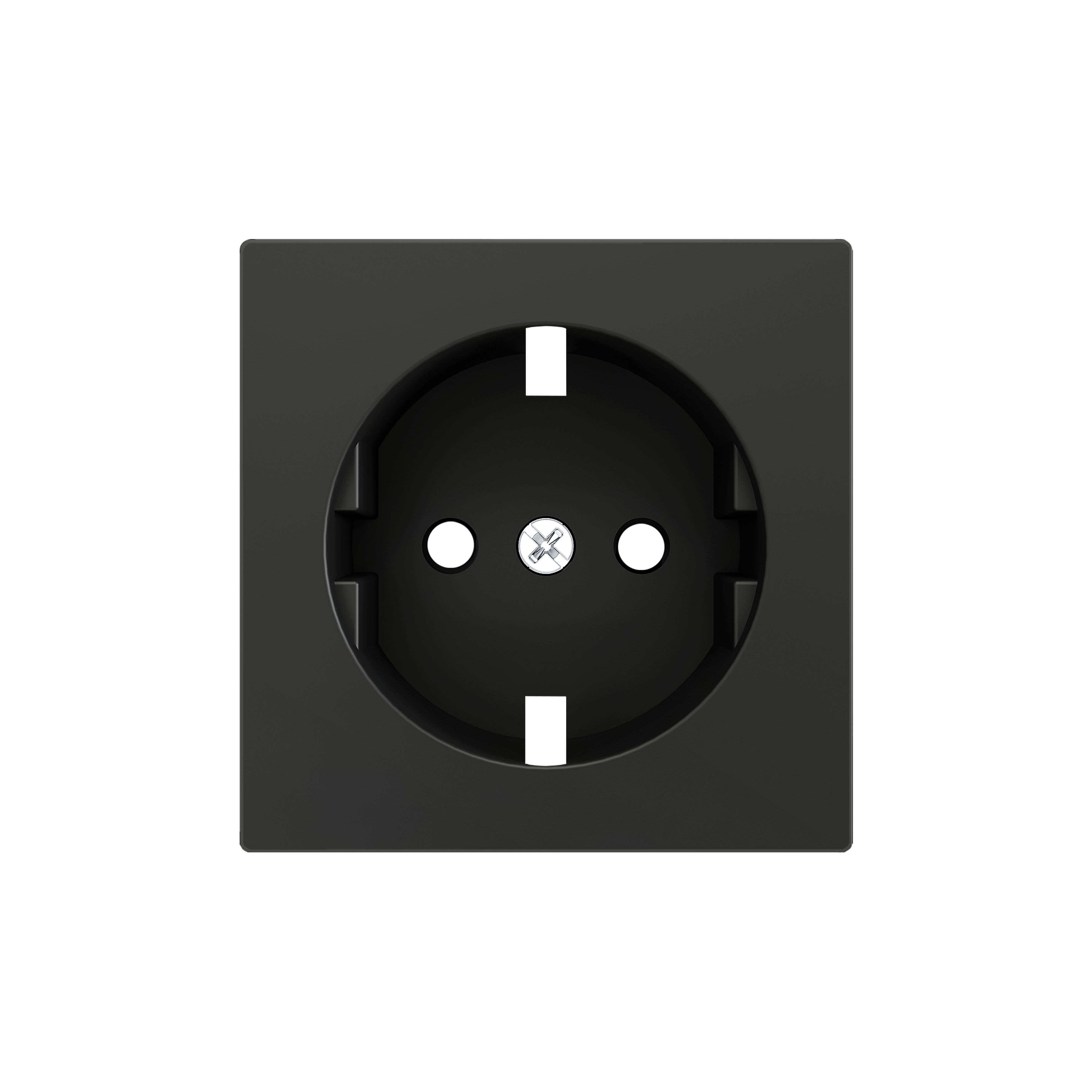 ZENNIO - ZS55. Cache pour base de prise Schuko 55 x 55 mm - Anthracite
