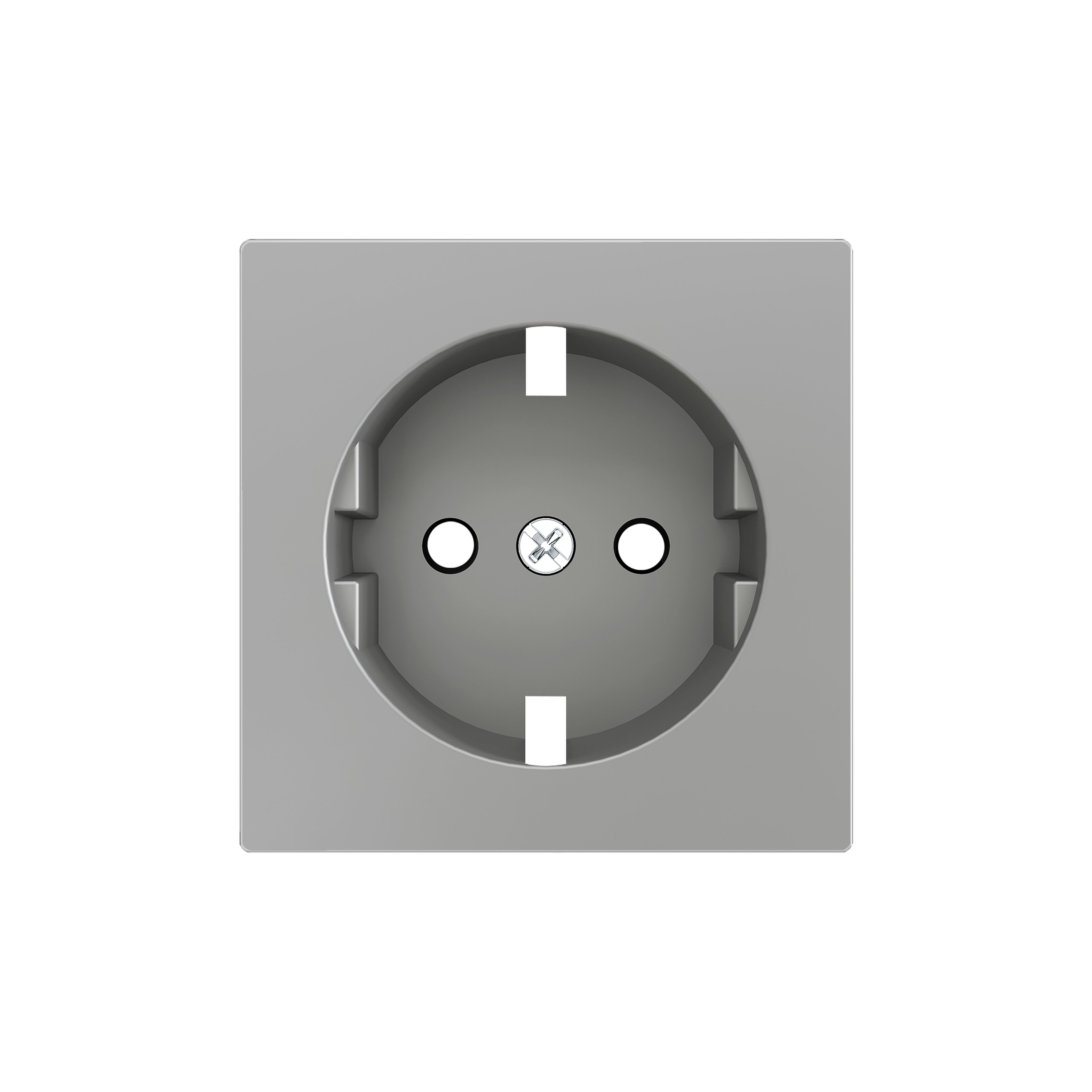 ZENNIO - ZS55. Schuko socket cover 55x55 mm - Silver