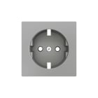 ZENNIO - ZS55. Schuko socket cover 55x55 mm - Silver