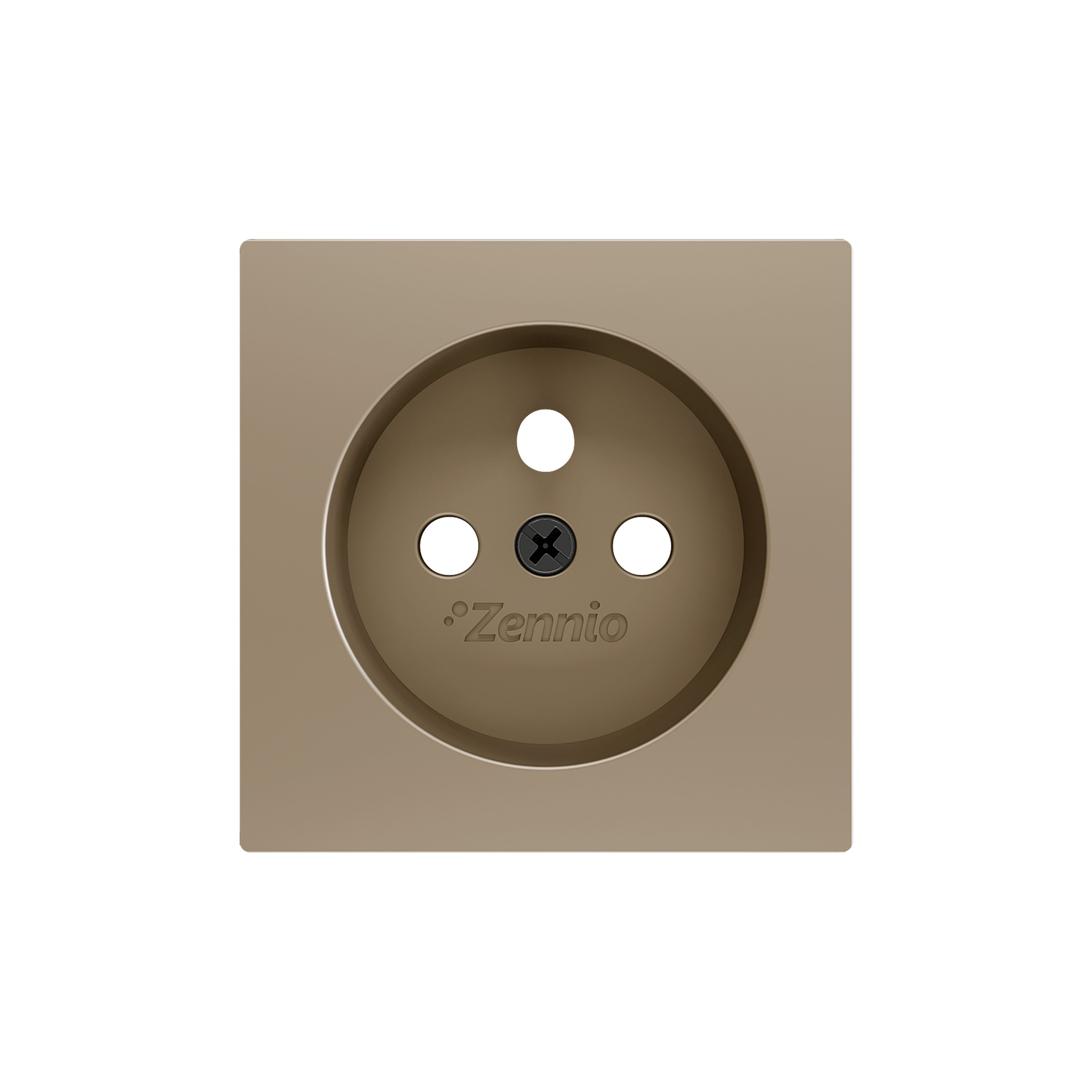 ZENNIO - ZS55. Cache pour base de prise française 55 x 55 mm - Champagne