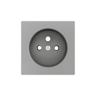 ZENNIO - ZS55. Cache pour base de prise française 55 x 55 mm - Argenté