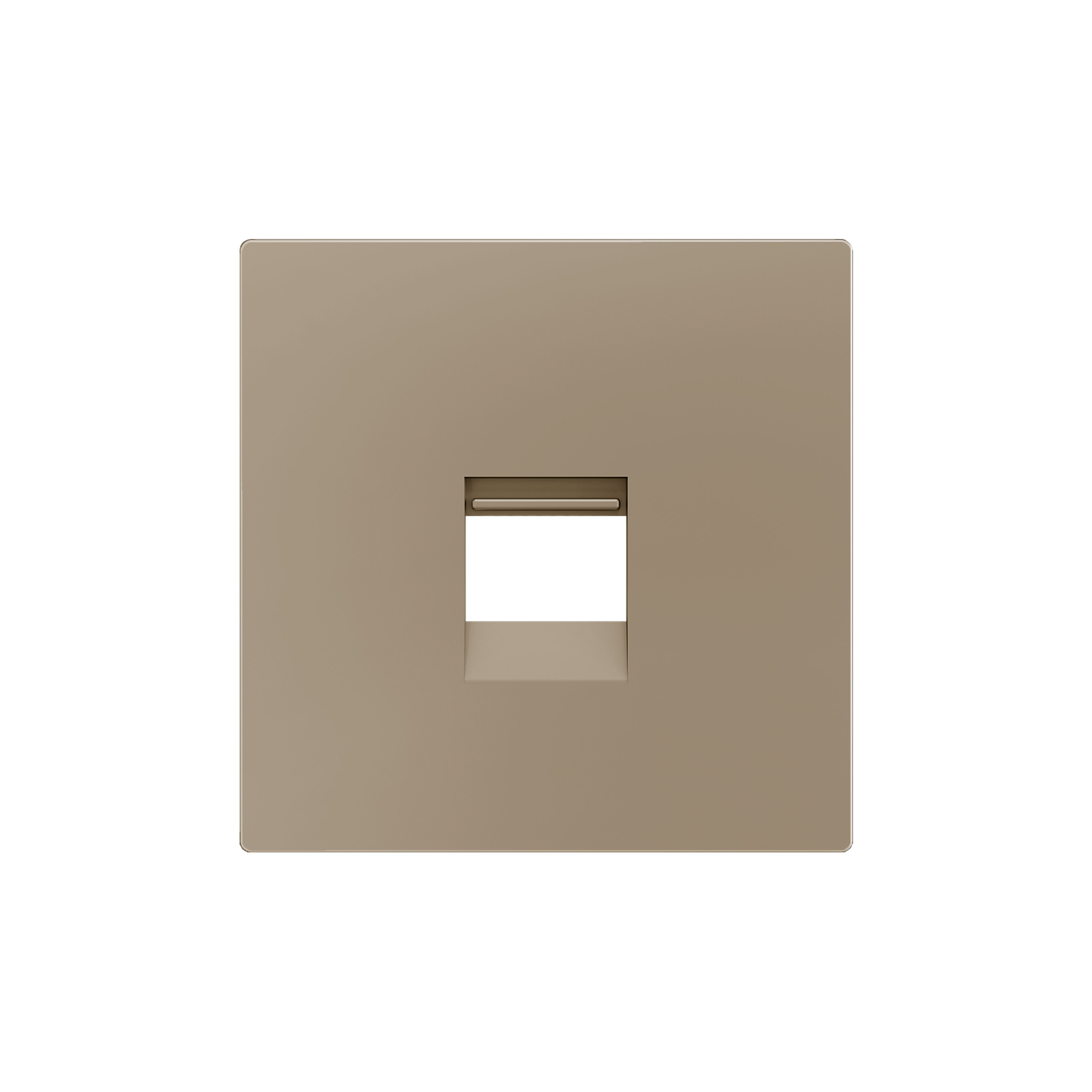 ZENNIO - ZS55. Cover plate for RJ45 connector 55x55 mm - 1 insert - Champagne