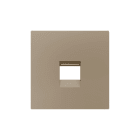 ZENNIO - ZS55. Cover plate for RJ45 connector 55x55 mm - 1 insert - Champagne