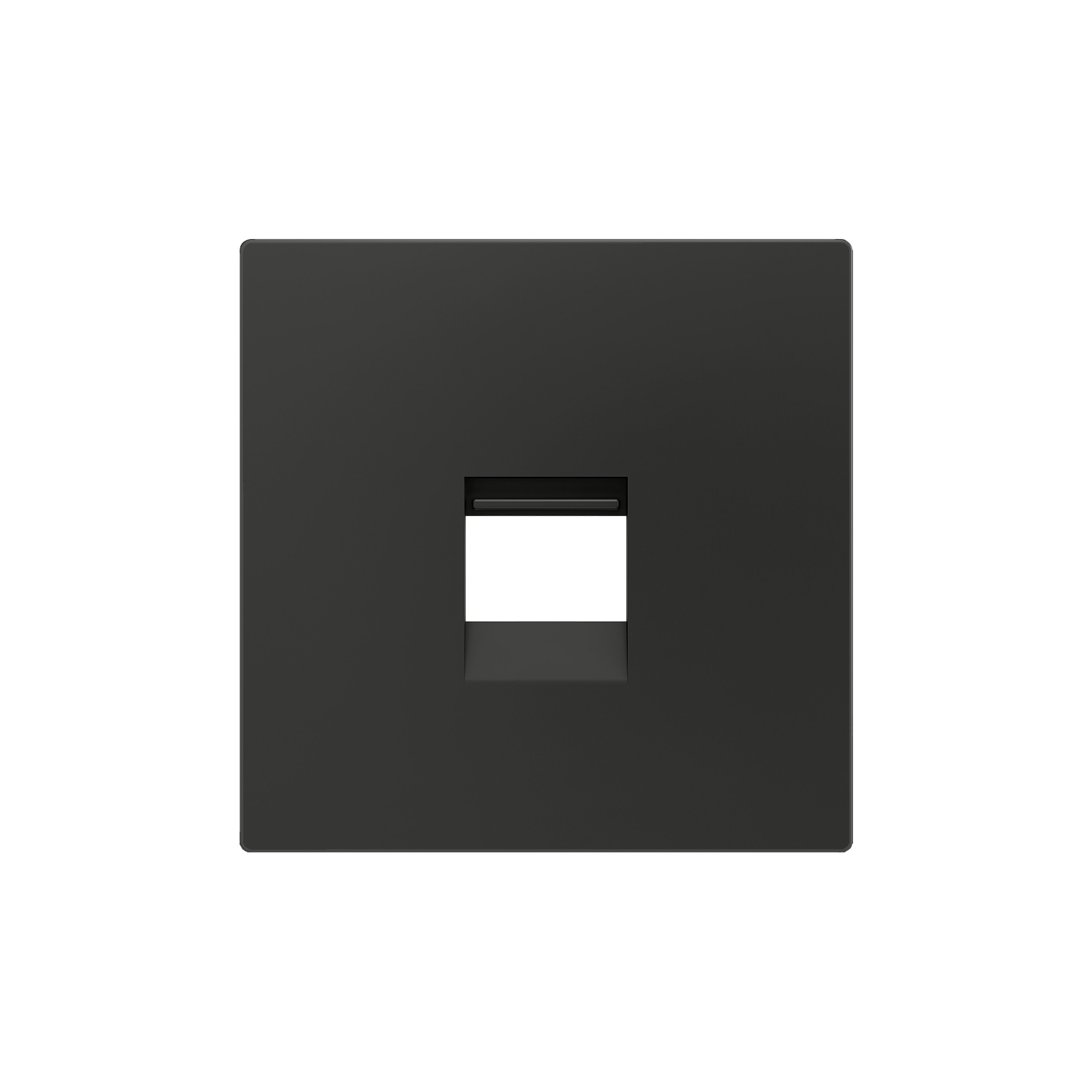 ZENNIO - ZS55. Cover plate for RJ45 connector 55x55 mm - 1 insert - Anthracite