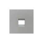 ZENNIO - ZS55. Cover plate for RJ45 connector 55x55 mm - 1 insert - Silver