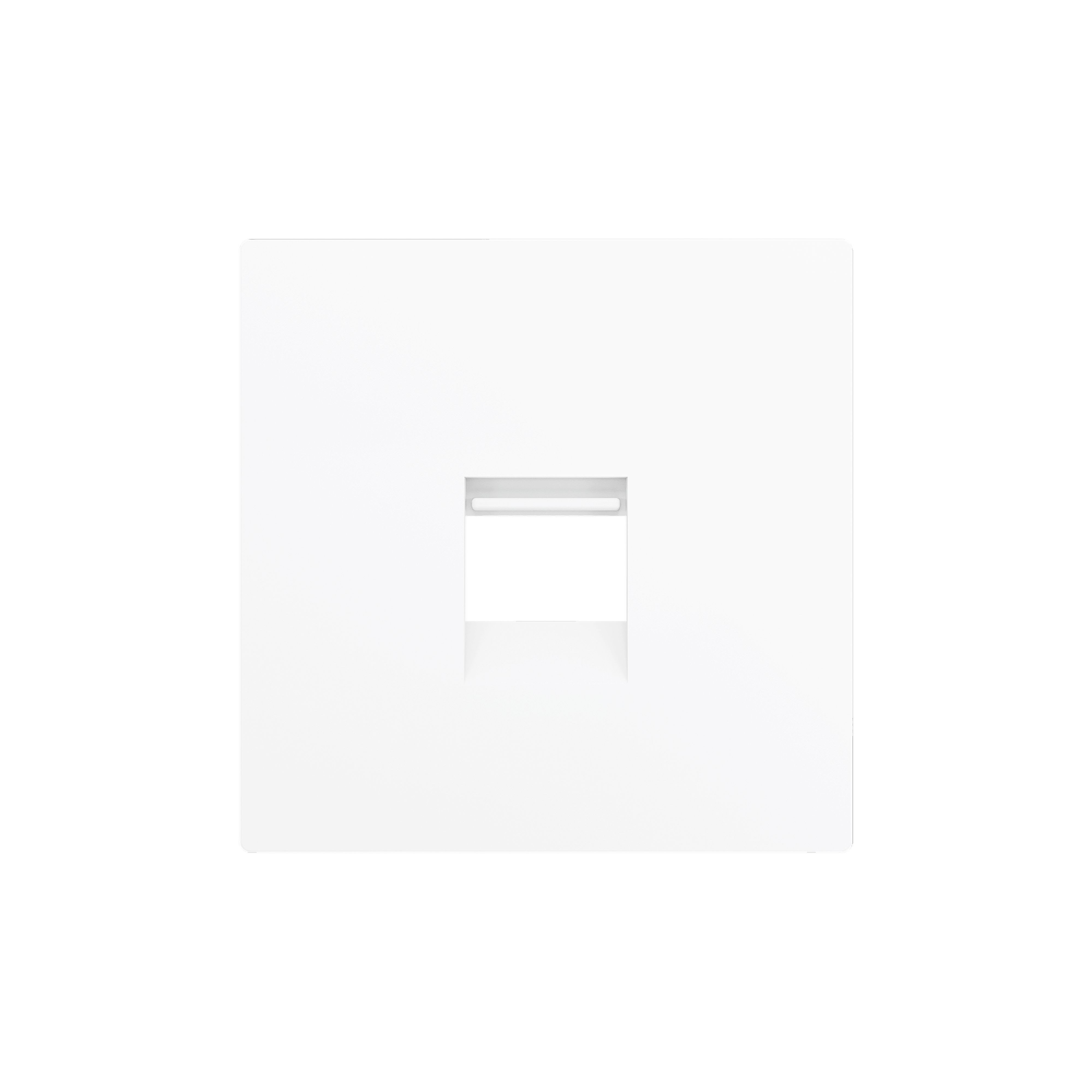 ZENNIO - ZS55. Cover plate for RJ45 connector 55x55 mm - 1 insert - Matt white
