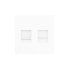 ZENNIO - ZS55. Cover plate for RJ45 connector 55x55 mm - 2 inserts - Matt white