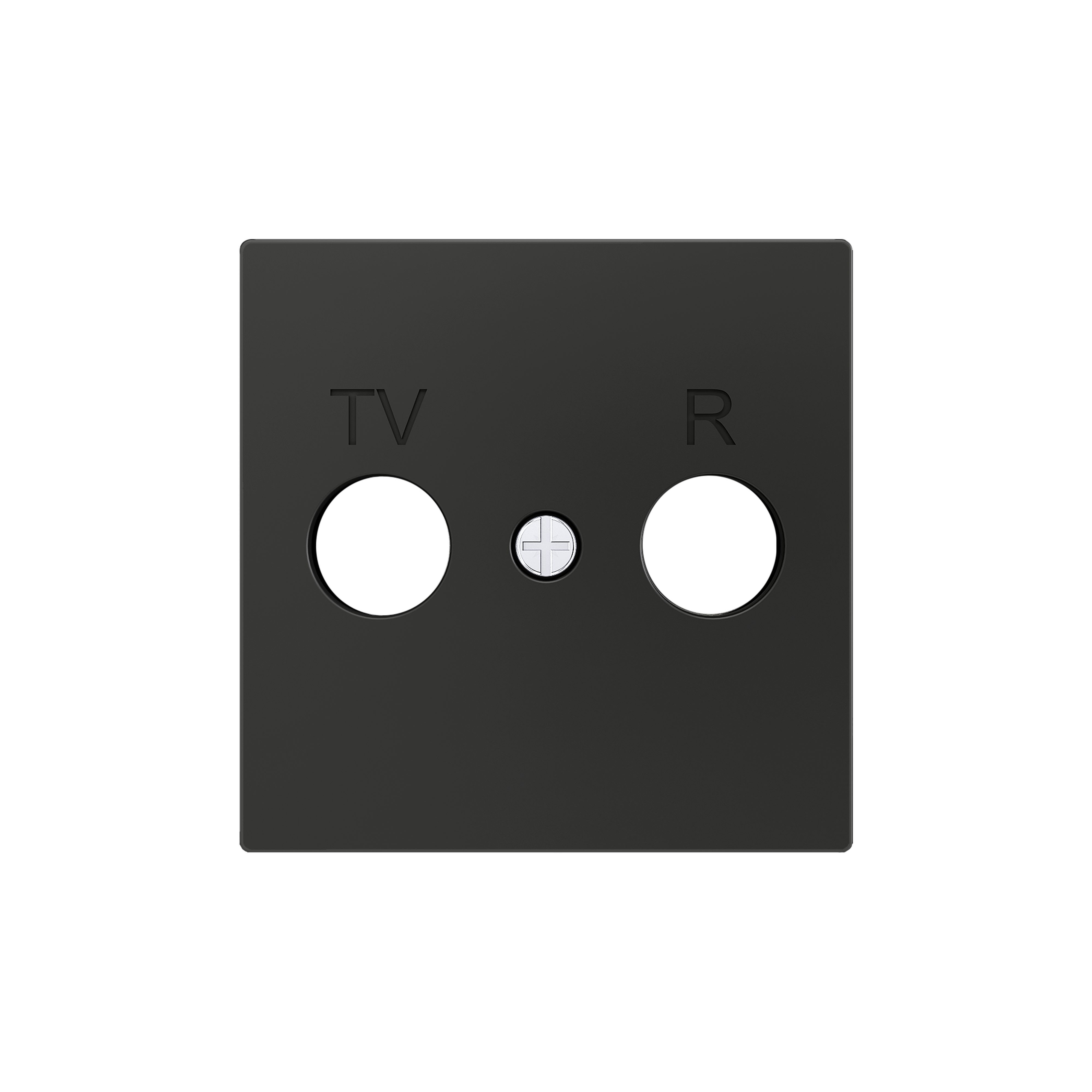 ZENNIO - ZS55. Cover plate for TV/R insert 55x55 mm - Anthracite