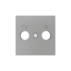 ZENNIO - ZS55. Cover plate for TV/R insert 55x55 mm - Silver