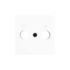 ZENNIO - ZS55. Cache pour connecteur TV/R 55 x 55 mm - Blanc mat