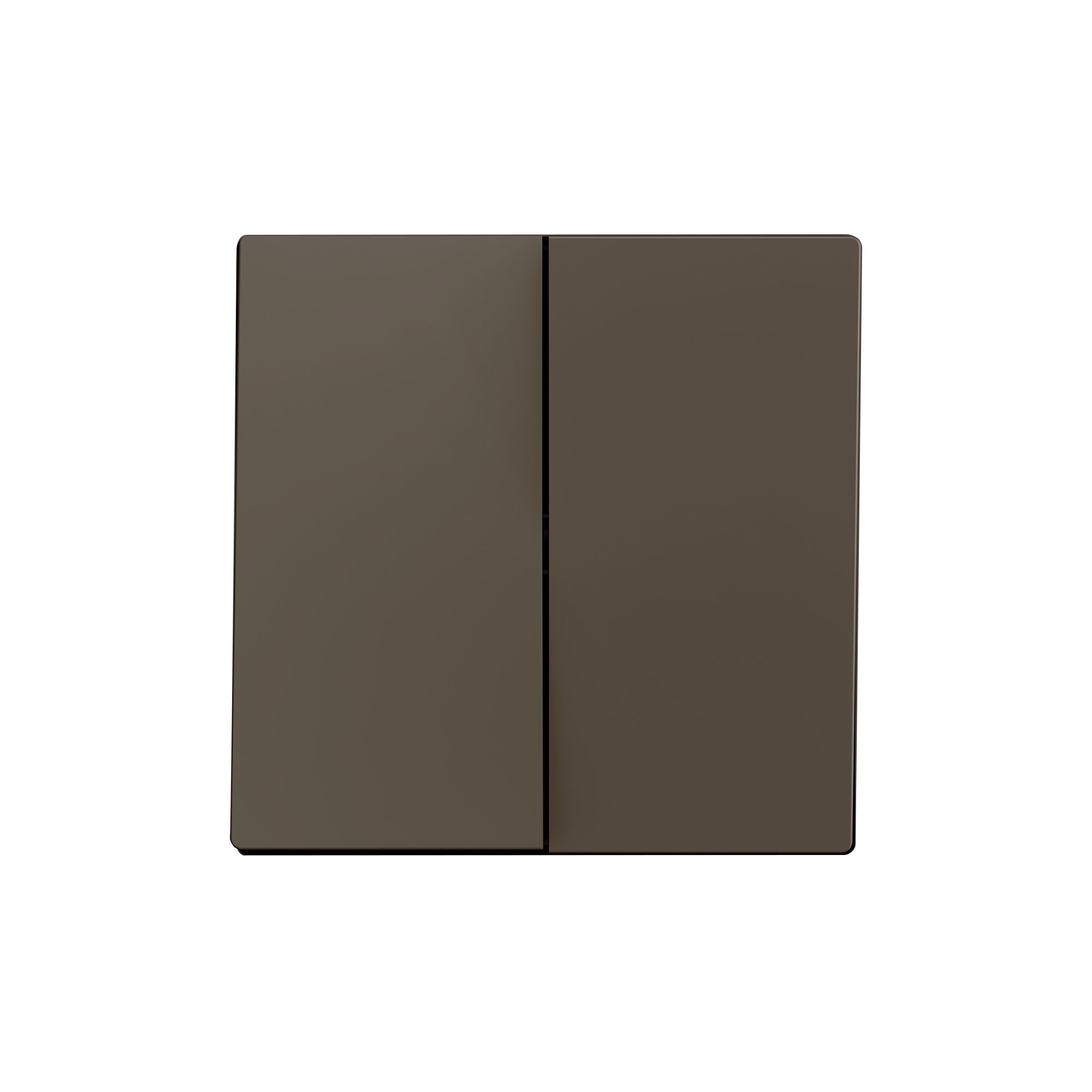 ZENNIO FRANCE - ZS55. Touche double pour mécanisme 55x55 mm - Moka