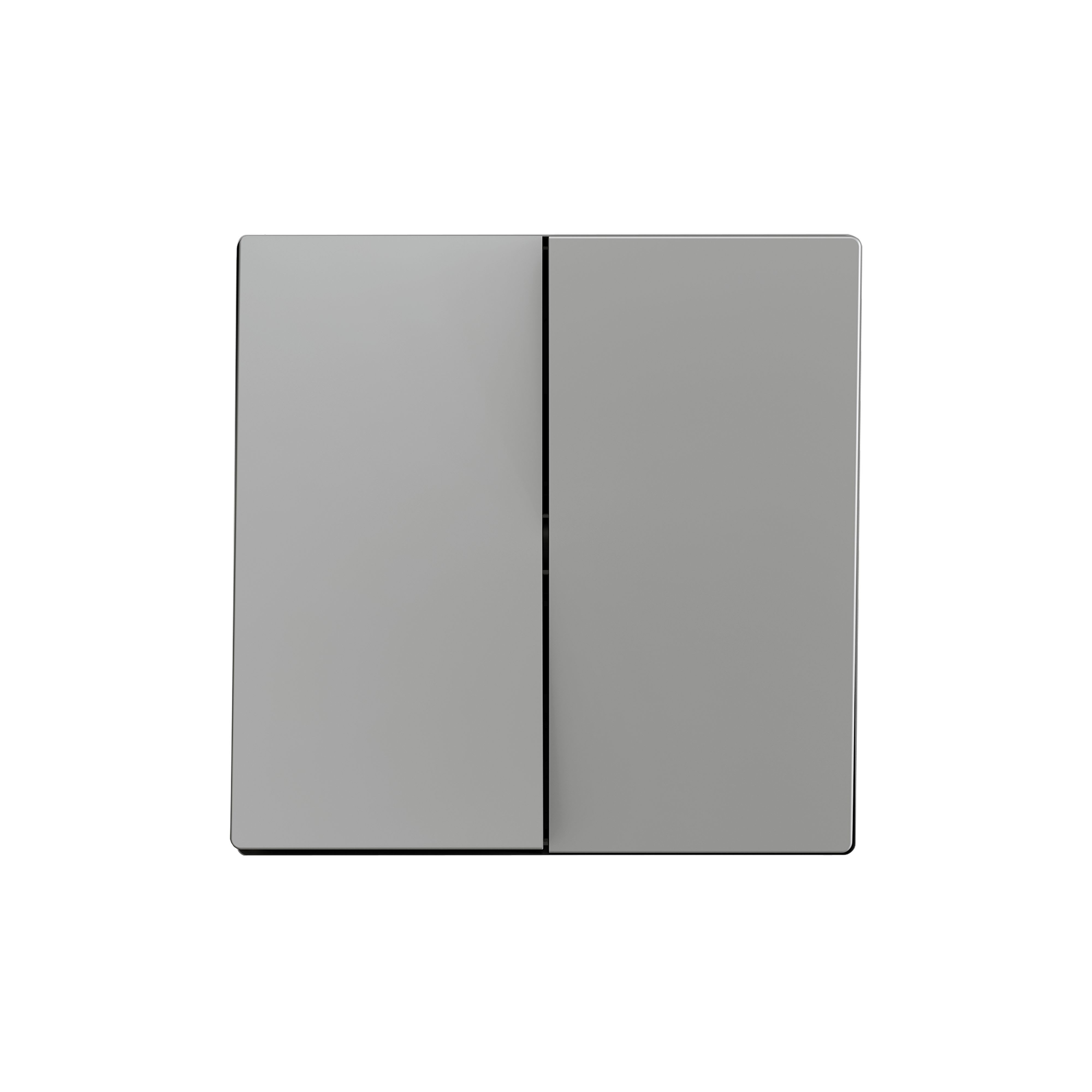 ZENNIO - ZS55. Double switch cover 55x55 mm - Silver