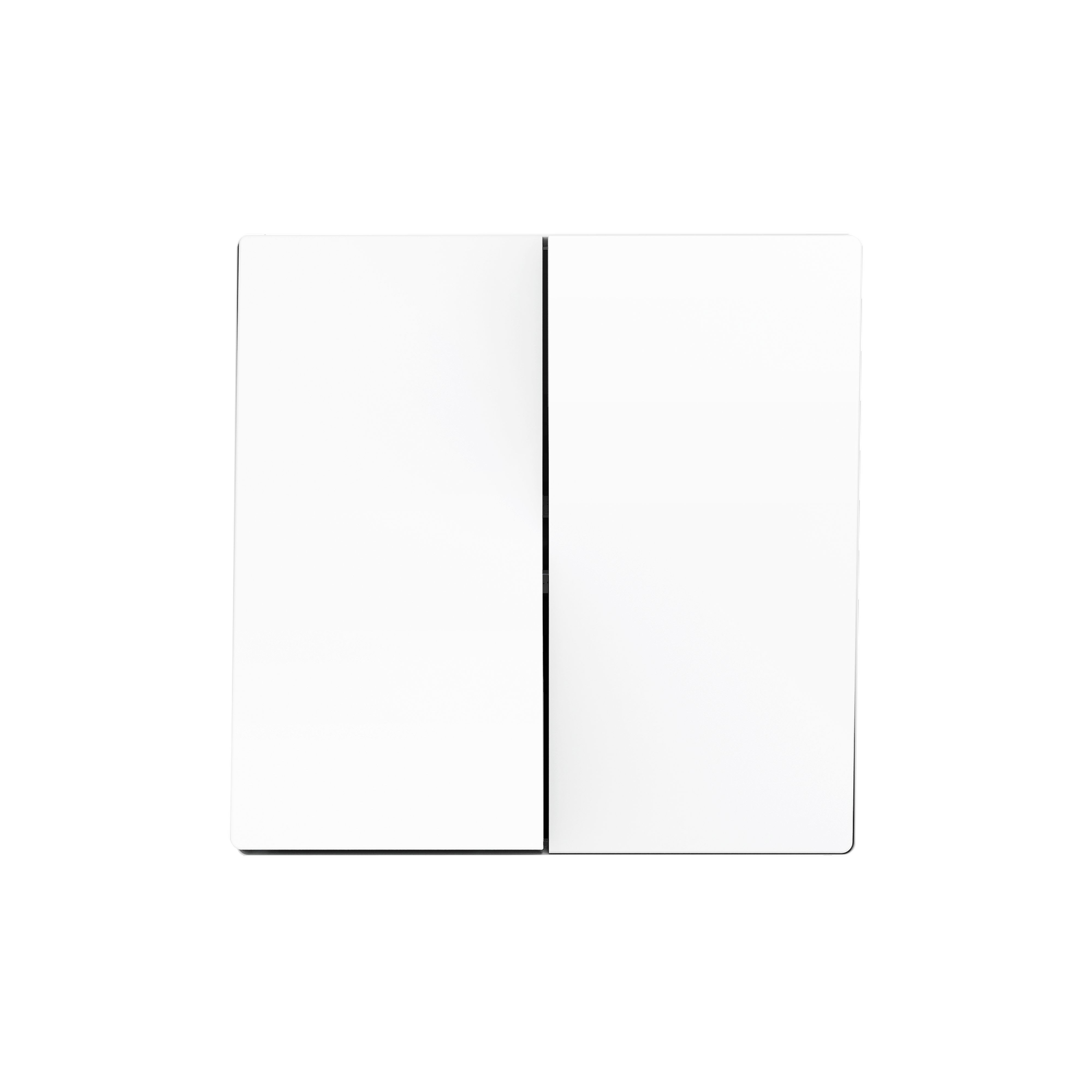 ZENNIO - ZS55. Double switch cover 55x55 mm - Matt white