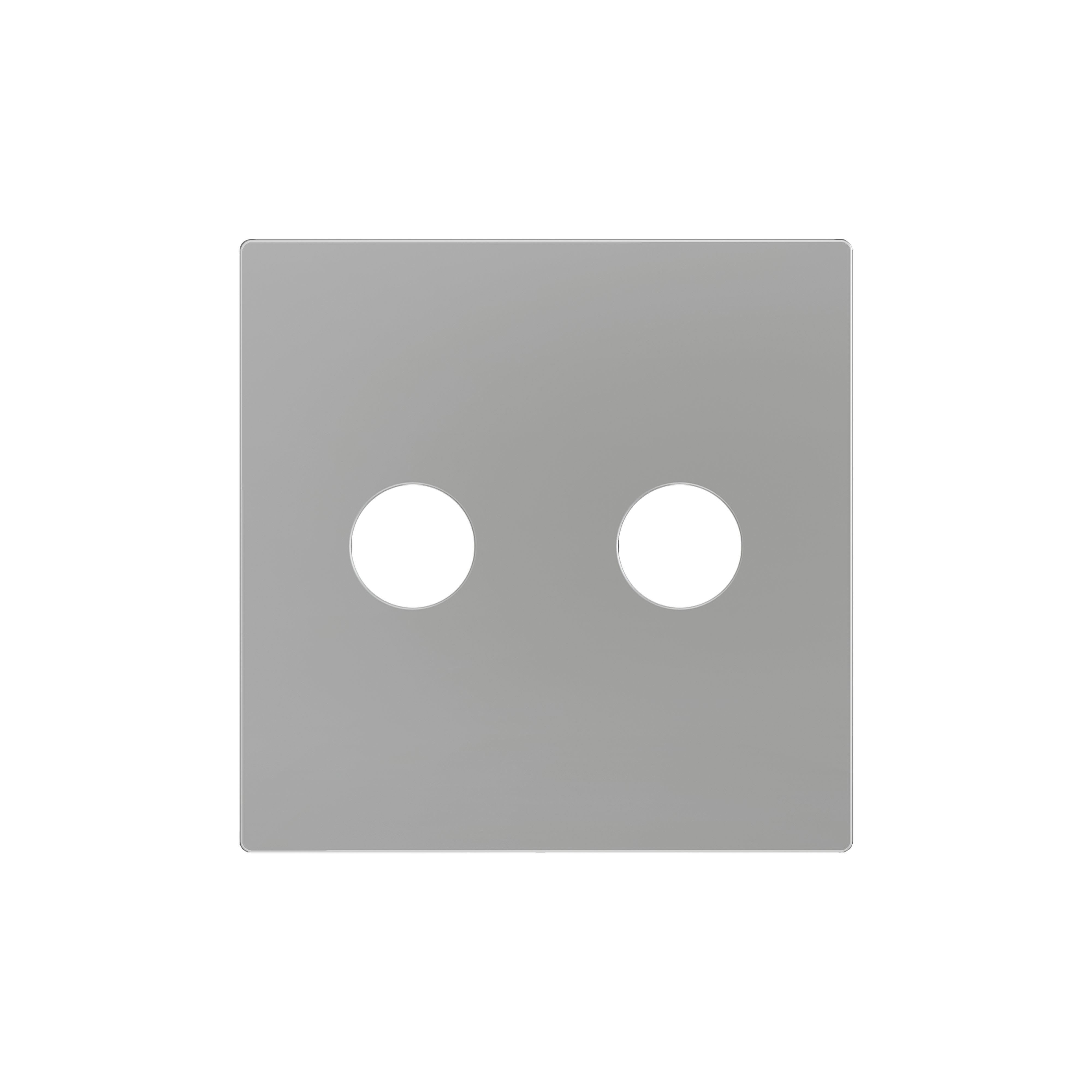ZENNIO - ZS55. Cover for RCA insert 55x55 mm - Silver