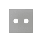 ZENNIO - ZS55. Cache pour connecteur audio RCA 55 x 55 mm - Argenté