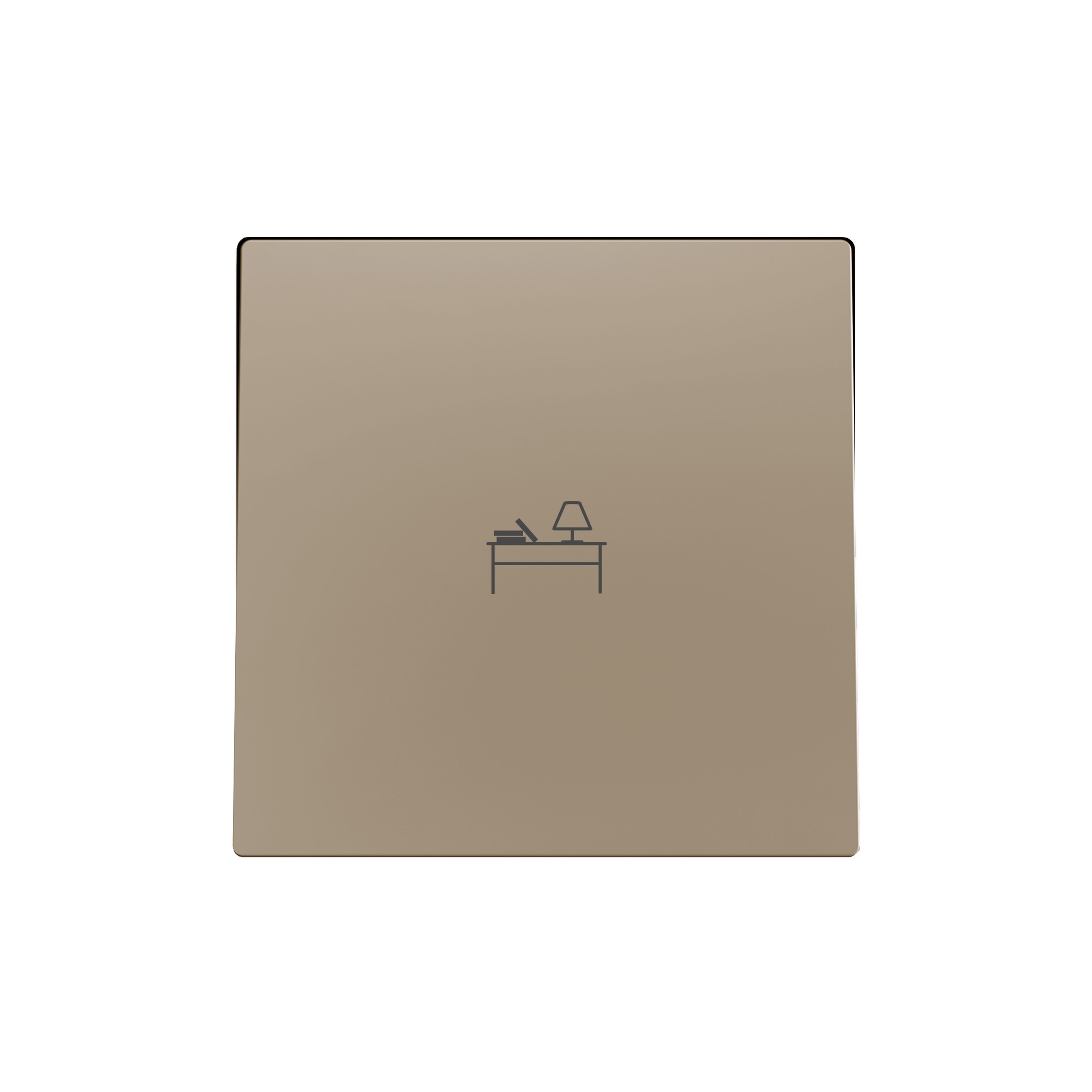 ZENNIO - ZS55. Single switch cover 55x55 mm - Champagne - Custom. Minimun 100 units pe...