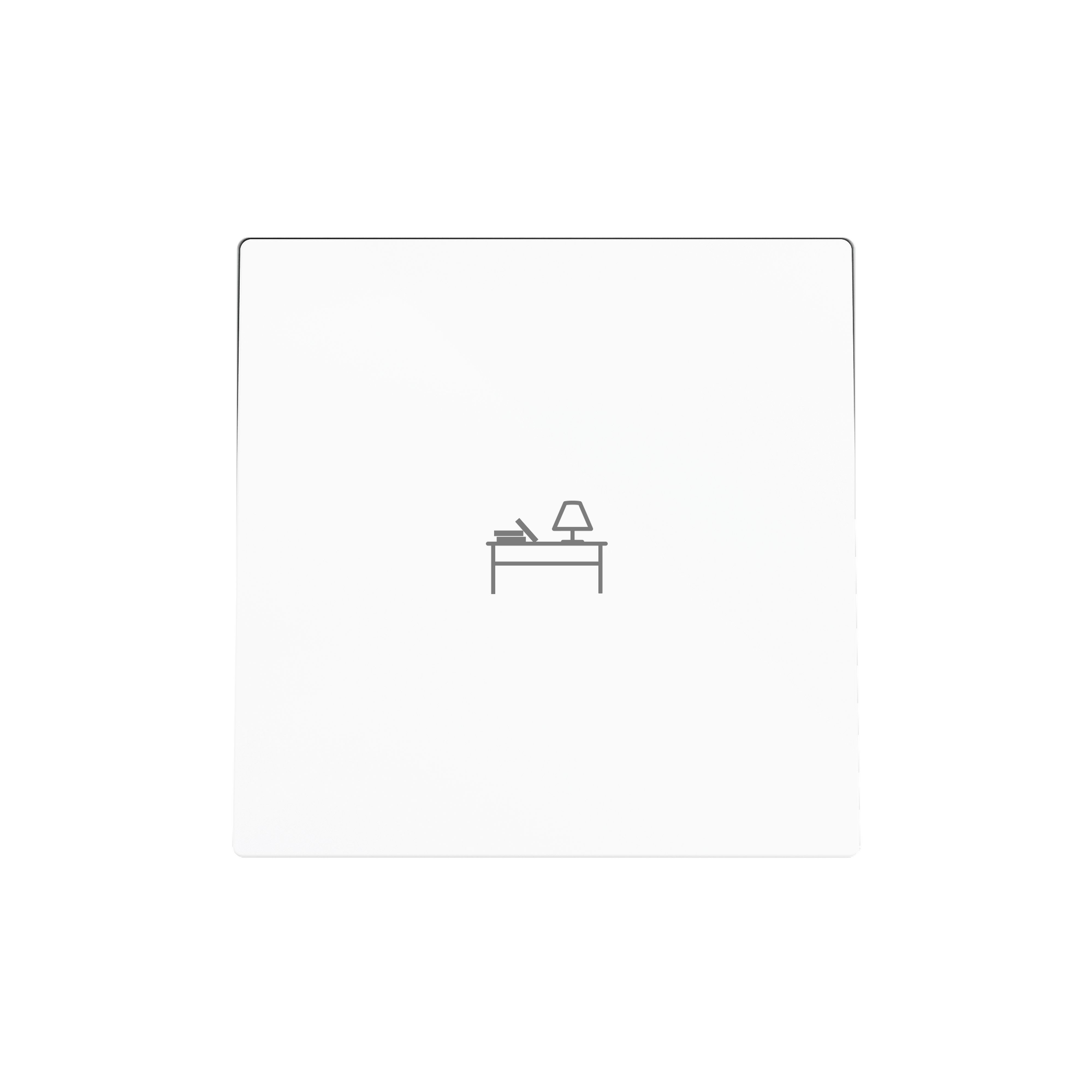 ZENNIO - ZS55. Single switch cover 55x55 mm - Matt white - Custom. Minimun 100 units p...