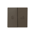 ZENNIO FRANCE - ZS55. Touche double pour mécanisme 55x55 mm - Moka - Personnalisé. Minimum de...