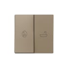 ZENNIO - ZS55. Double switch cover 55x55 mm - Champagne - Custom. Minimun 100 units pe...