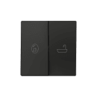 ZENNIO - ZS55. Double switch cover 55x55 mm - Anthracite - Custom. Minimun 100 units p...