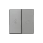 ZENNIO - ZS55. Double switch cover 55x55 mm - Silver - Custom. Minimun 100 units per d...