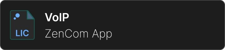 ZENNIO FRANCE - ZenCom app License - 1 par logement et compte. Réception d'appels depuis Zenn...