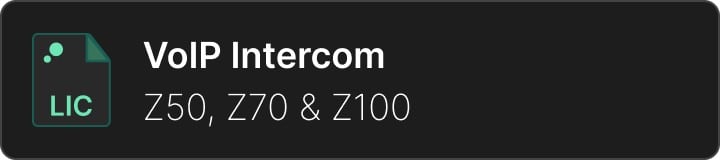 ZENNIO FRANCE - Z70. Video Intercom License pour Z50, Z70 et Z100.