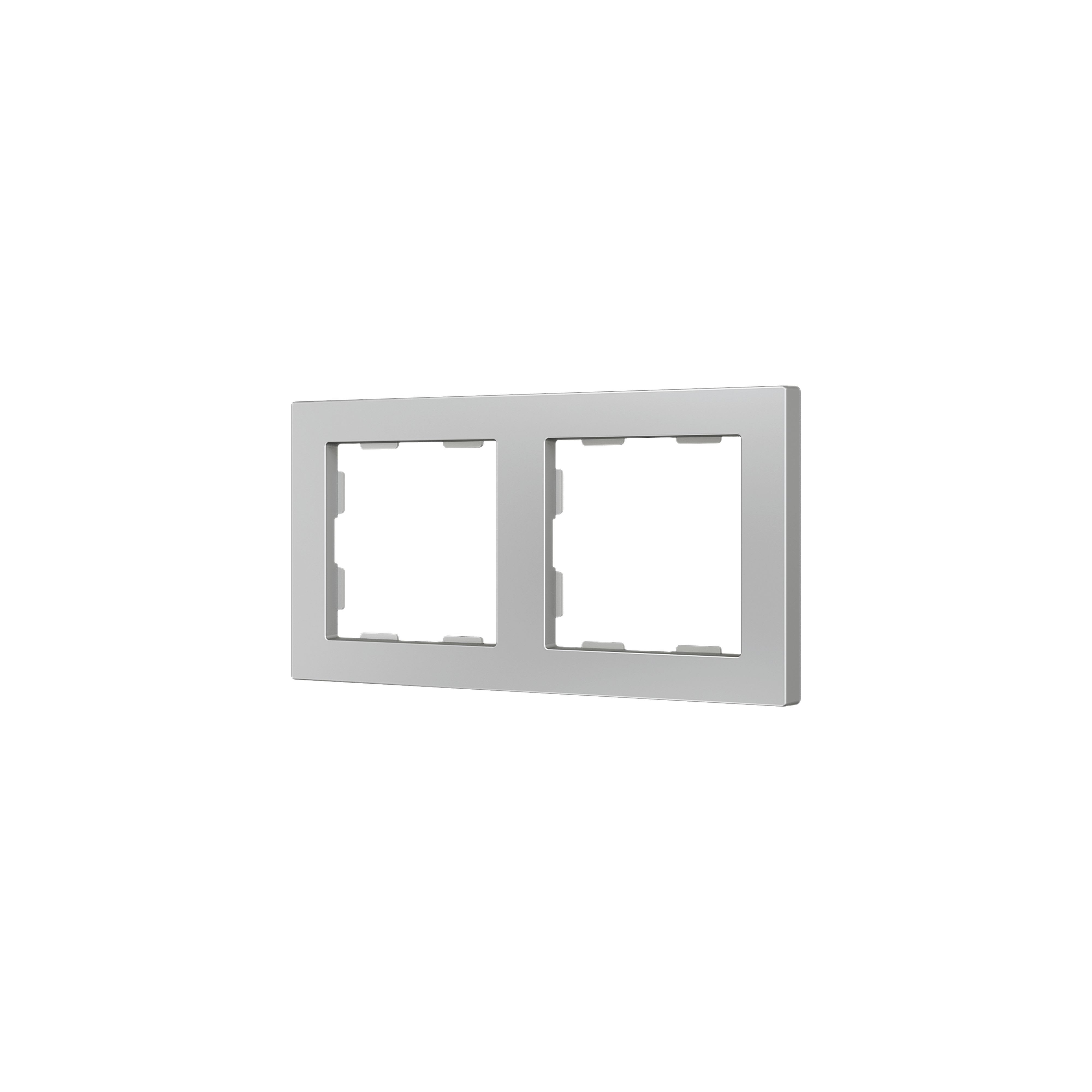ZENNIO - ZS55. 2-gang Frame - Silver