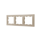 ZENNIO - ZS55. Cadre - 3 modules - Champagne