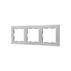 ZENNIO - ZS55. 3-gang Frame - Silver