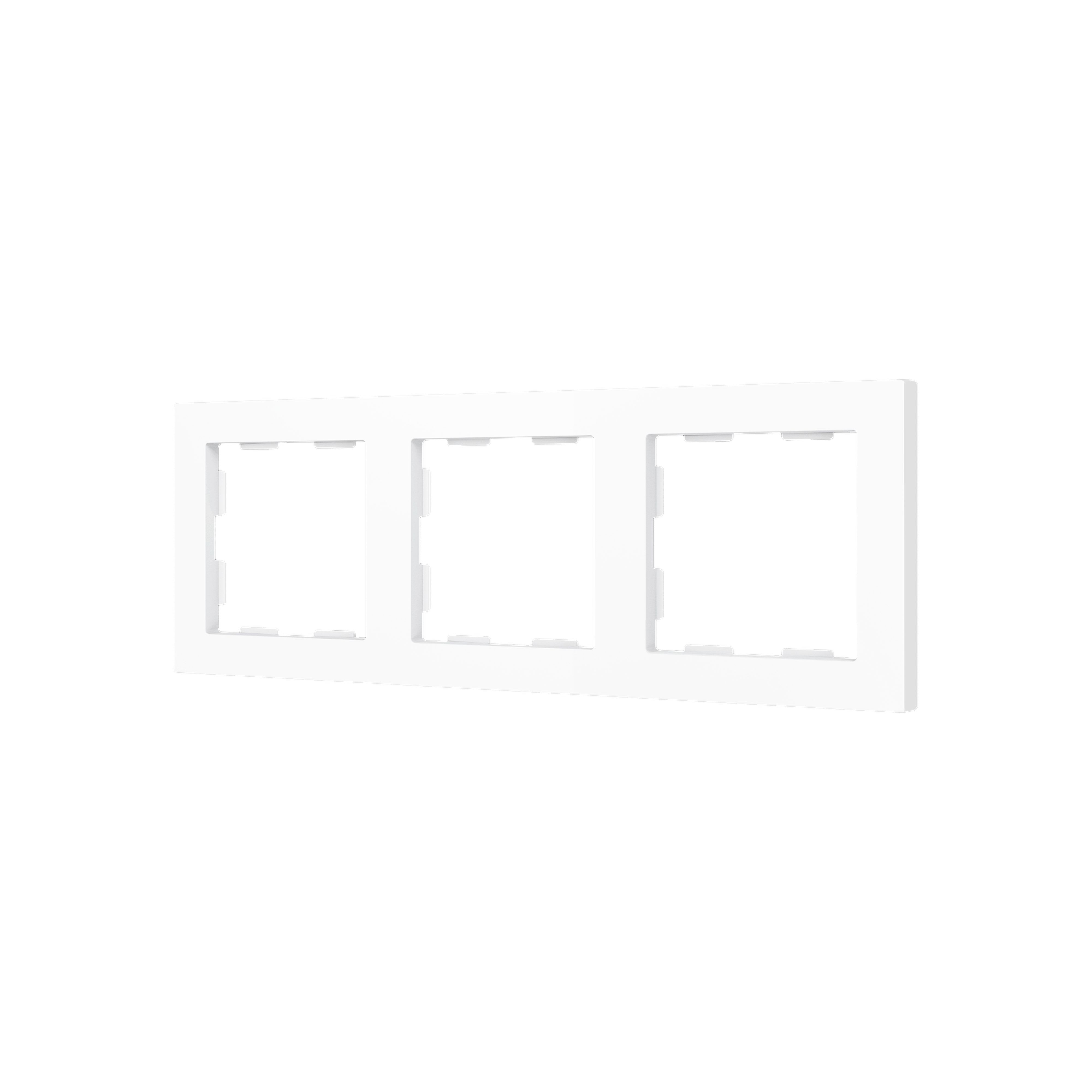 ZENNIO - ZS55. Cadre - 3 modules - Blanc mat