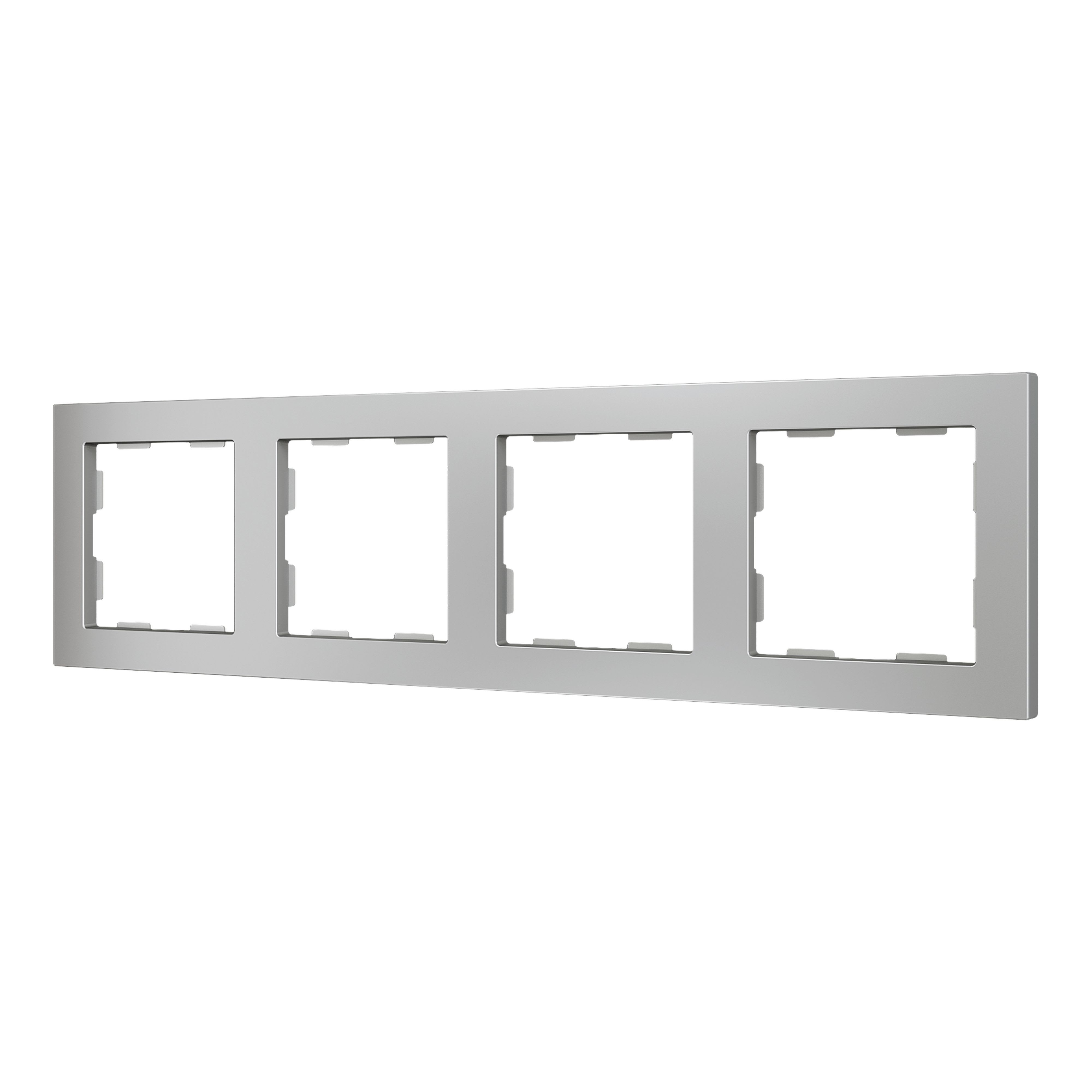 ZENNIO - ZS55. Cadre - 4 modules - Argent